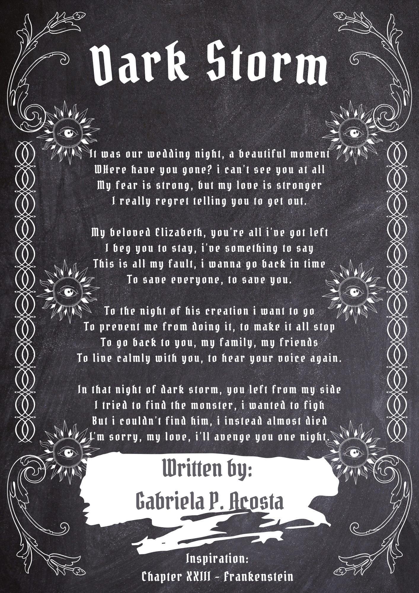 Texto - tormenta oscura en inglés